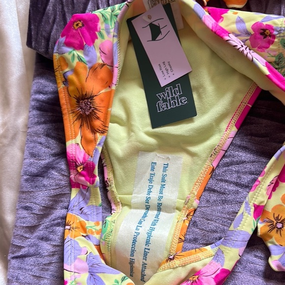 Wild Fable Floral Bikini Set - Pink, Yellow, Orange - Picture 5 of 8